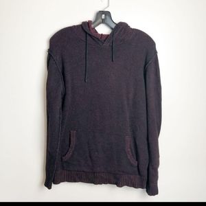 Forever21 Men's Knit Maroon Hooded Sweater